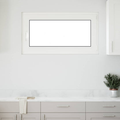 Kelderraam RISOR Wit 110 x 50 cm PVC en glas