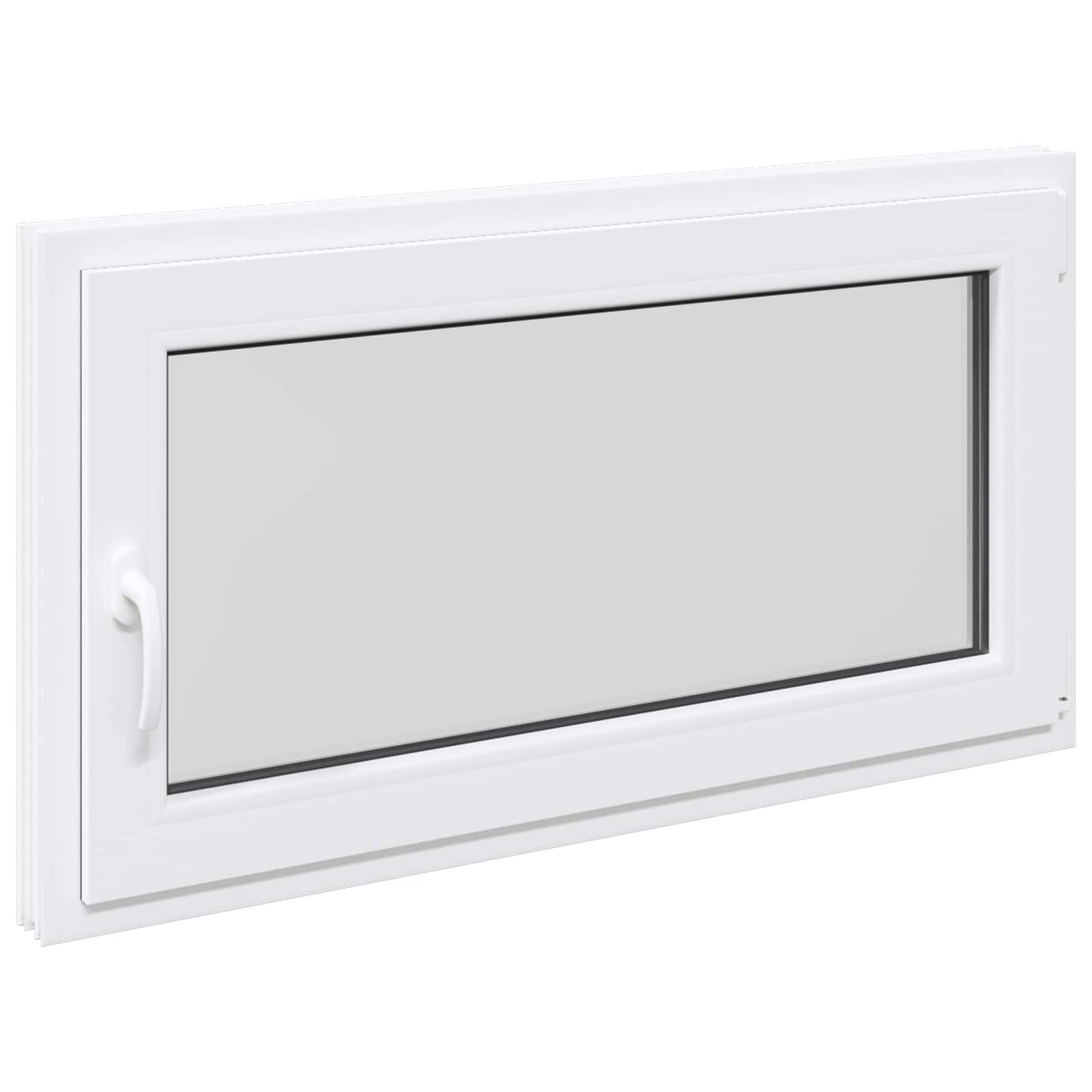 Kelderraam RISOR Wit 110 x 50 cm PVC en glas