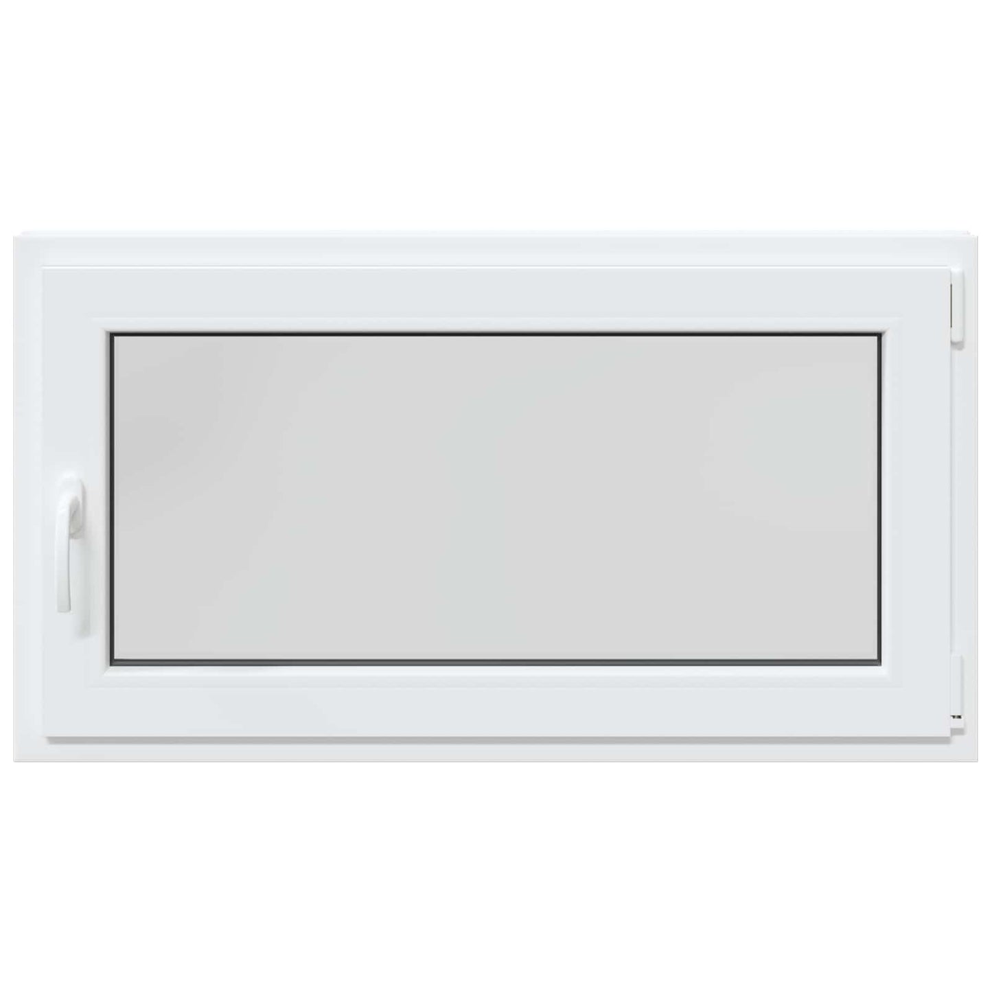 Kelderraam RISOR Wit 110 x 50 cm PVC en glas