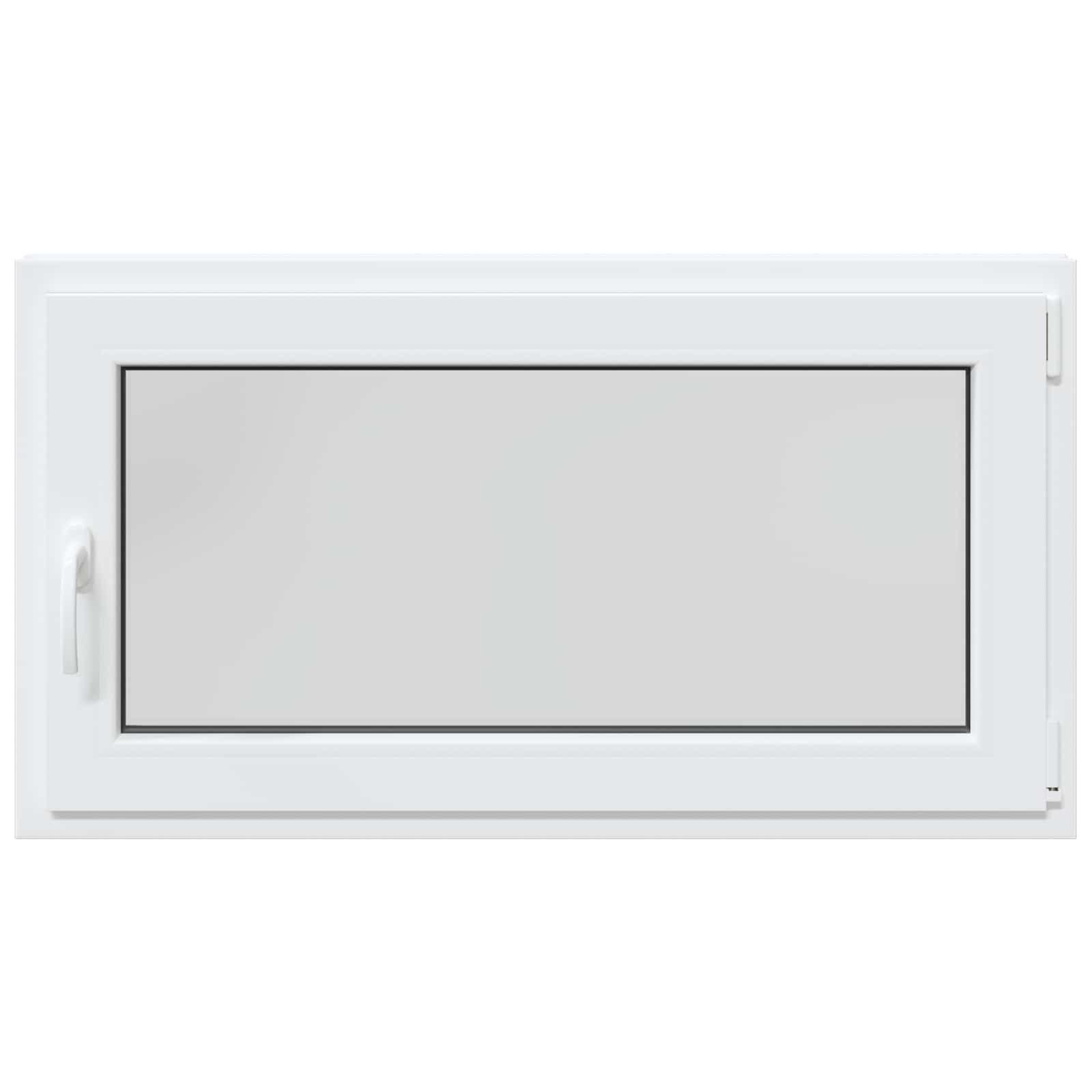 Kelderraam RISOR Wit 110 x 50 cm PVC en glas