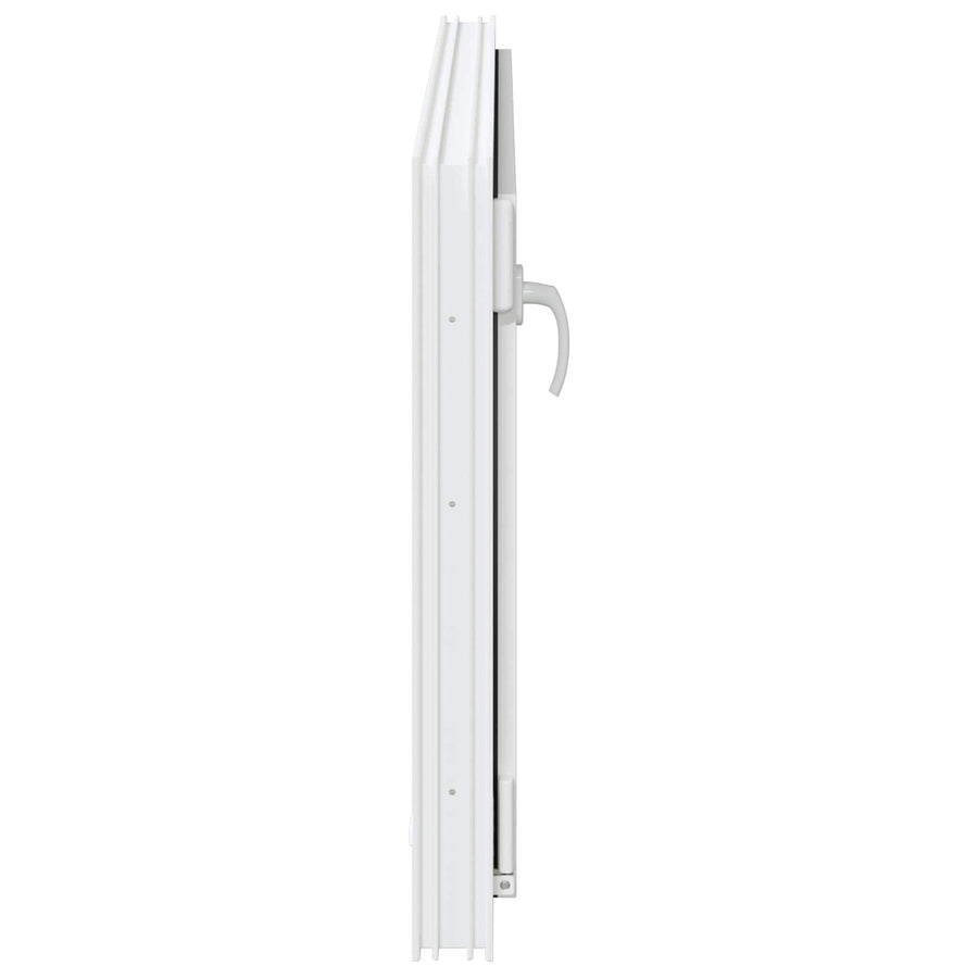Kelderraam RISOR Wit 110 x 50 cm PVC en glas