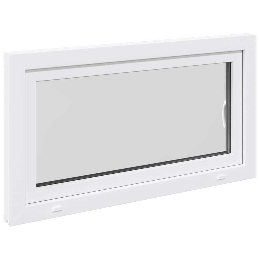 Kelderraam RISOR Wit 110 x 60 cm PVC en glas