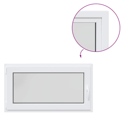 Kelderraam RISOR Wit 110 x 60 cm PVC en glas