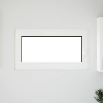Kelderraam RISOR Wit 110 x 70 cm PVC en glas