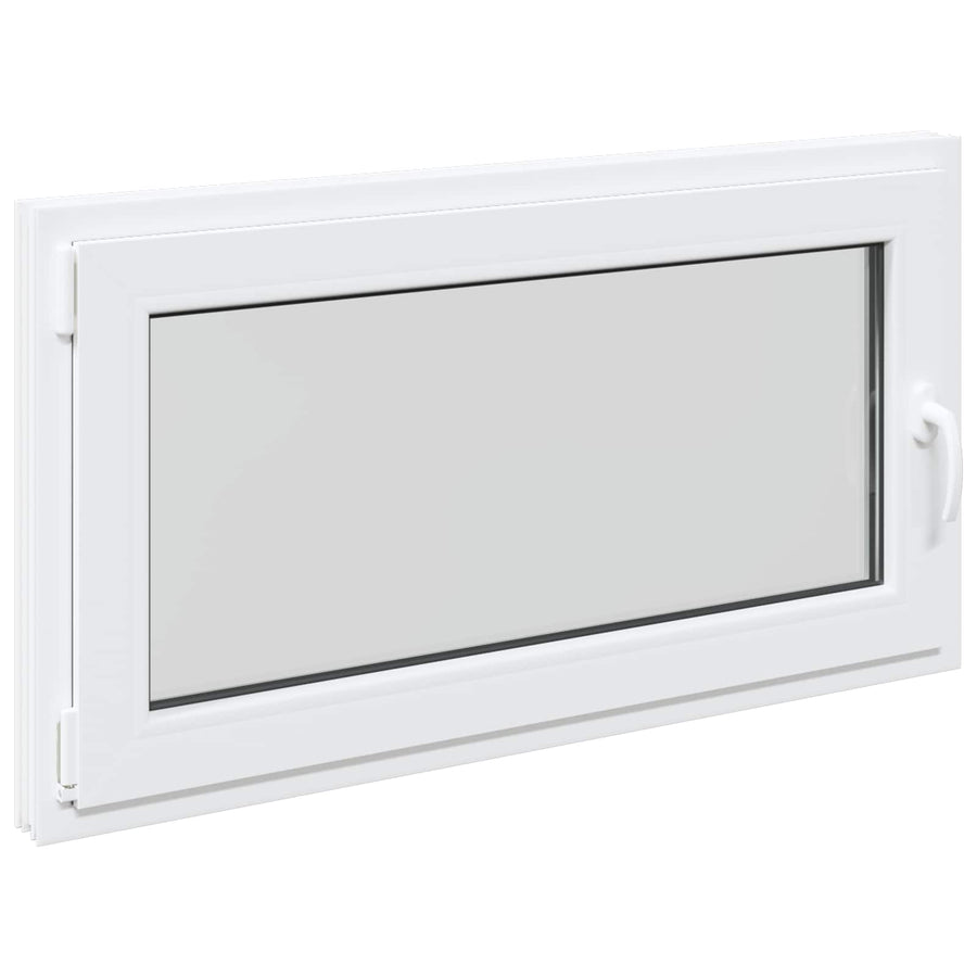 Kelderraam RISOR Wit 110 x 70 cm PVC en glas