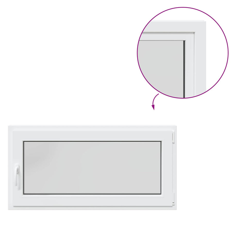 Kelderraam RISOR Wit 120 x 60 cm PVC en glas