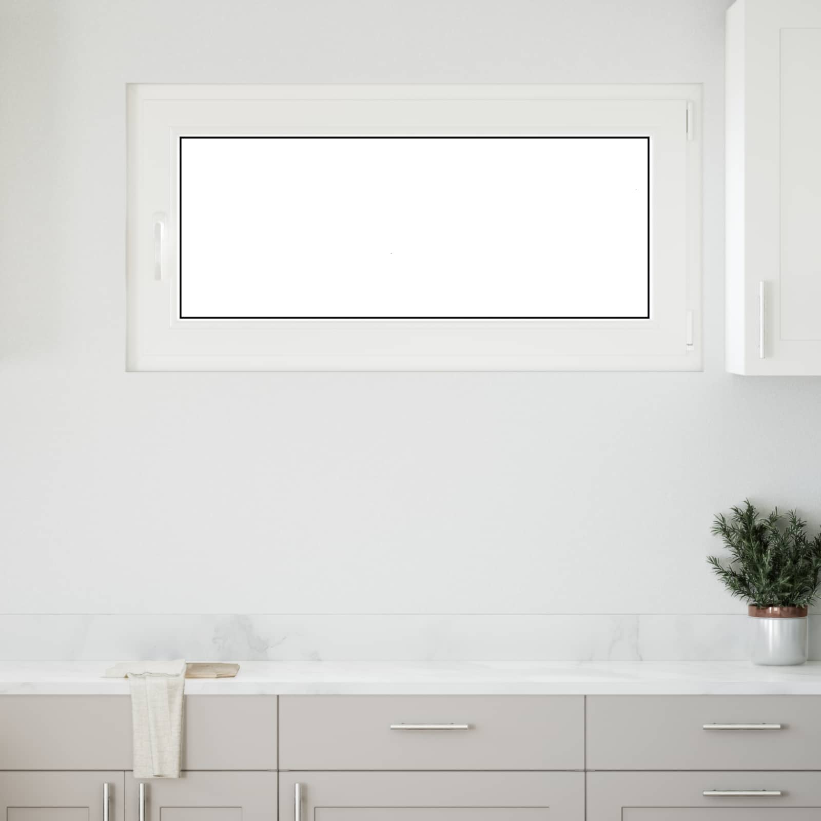 Kelderraam RISOR Wit 120 x 60 cm PVC en glas