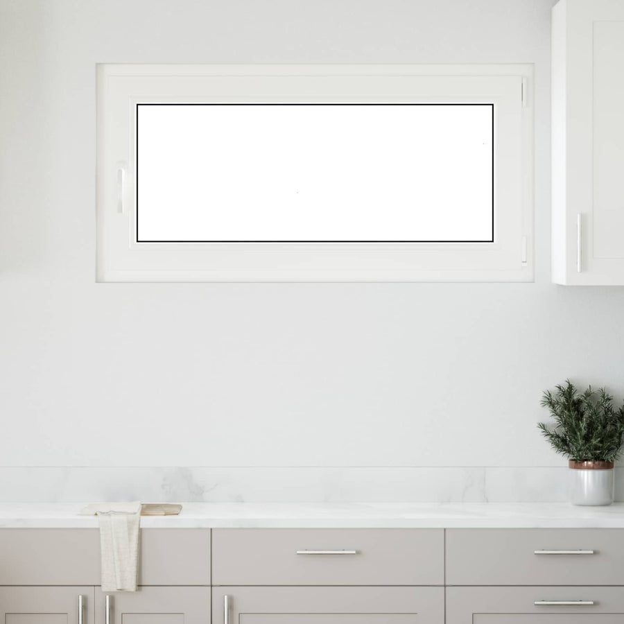 Kelderraam RISOR Wit 120 x 60 cm PVC en glas