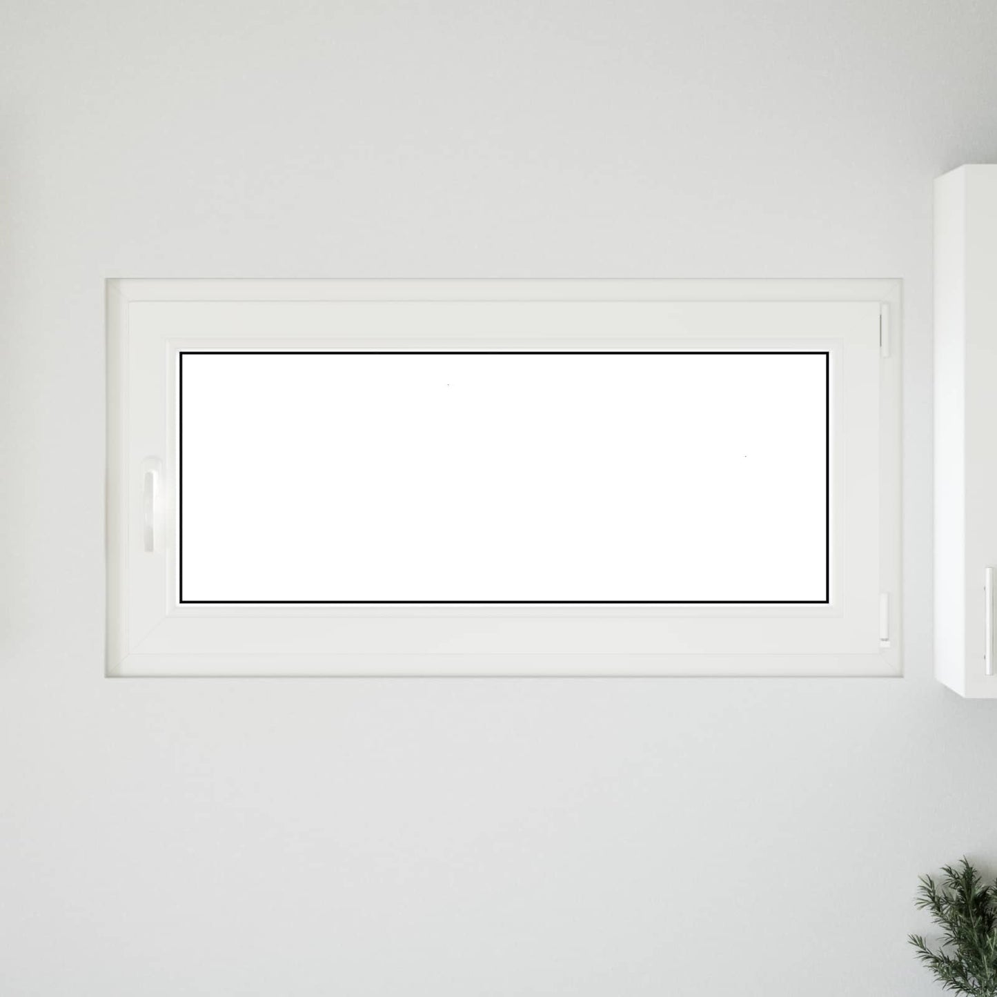 Kelderraam RISOR Wit 120 x 60 cm PVC en glas