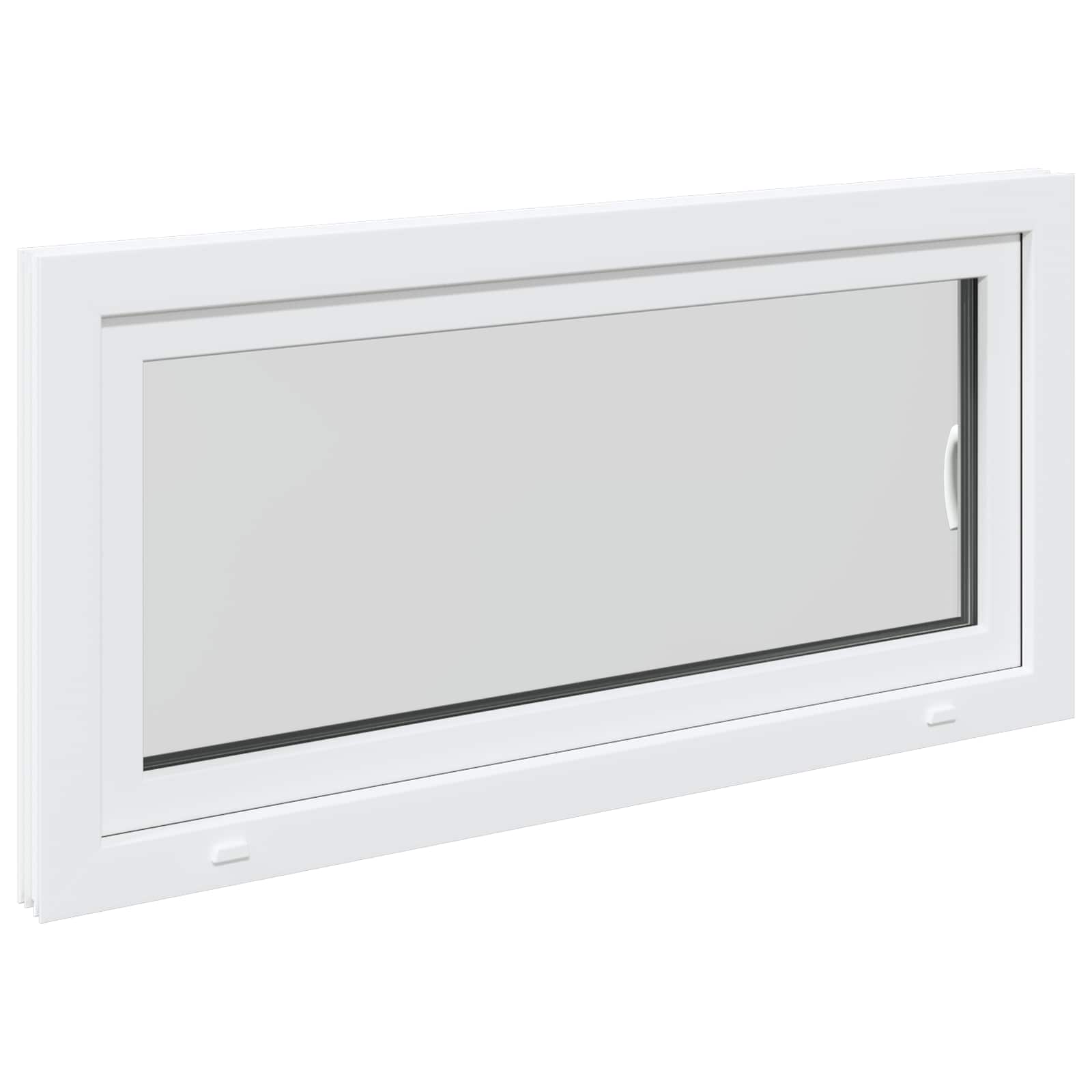 Kelderraam RISOR Wit 120 x 60 cm PVC en glas