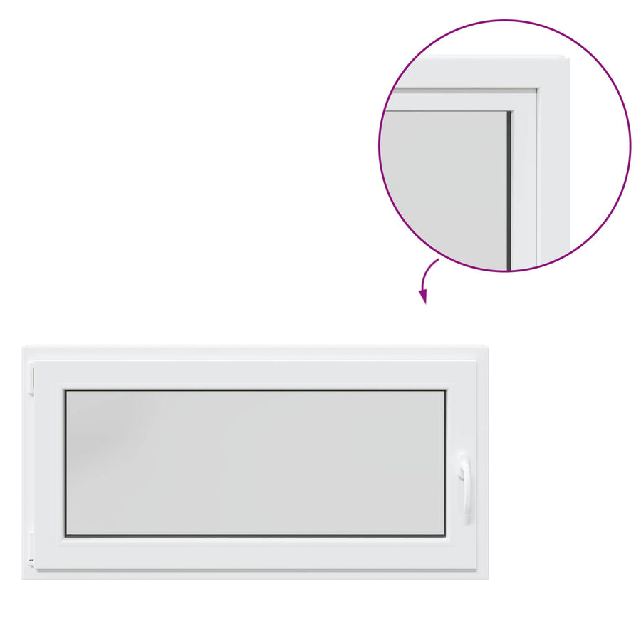 Kelderraam RISOR Wit 120 x 60 cm PVC en glas