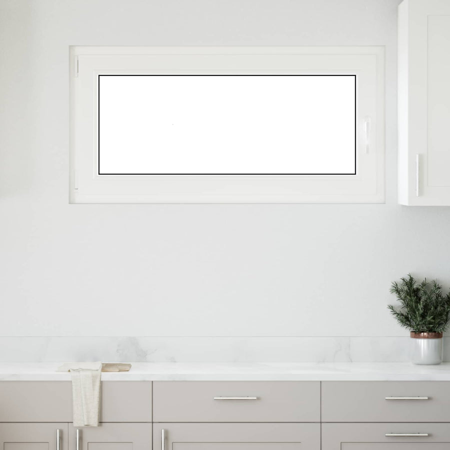 Kelderraam RISOR Wit 120 x 60 cm PVC en glas