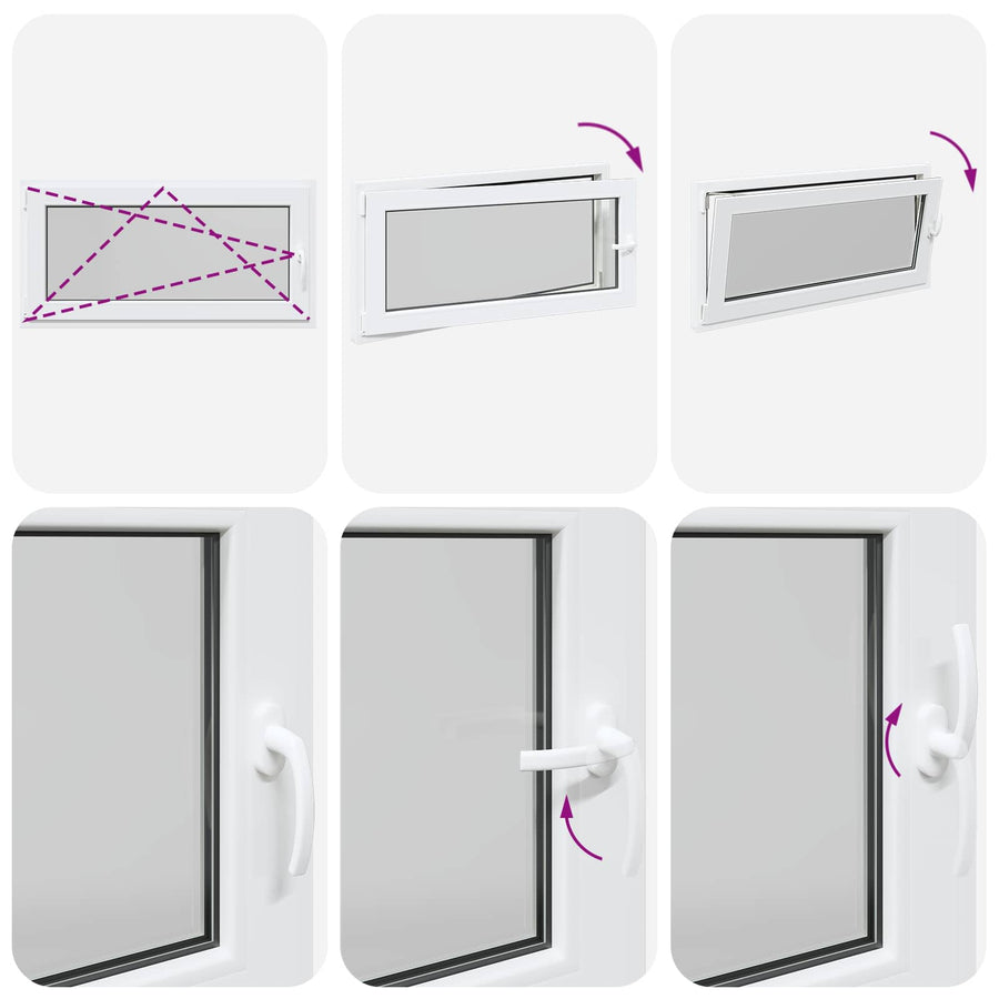 Kelderraam RISOR Wit 120 x 60 cm PVC en glas