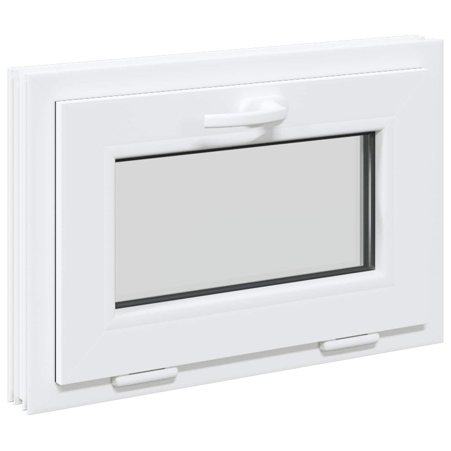Kelderraam RISOR 60 x 40 cm PVC en glas Wit