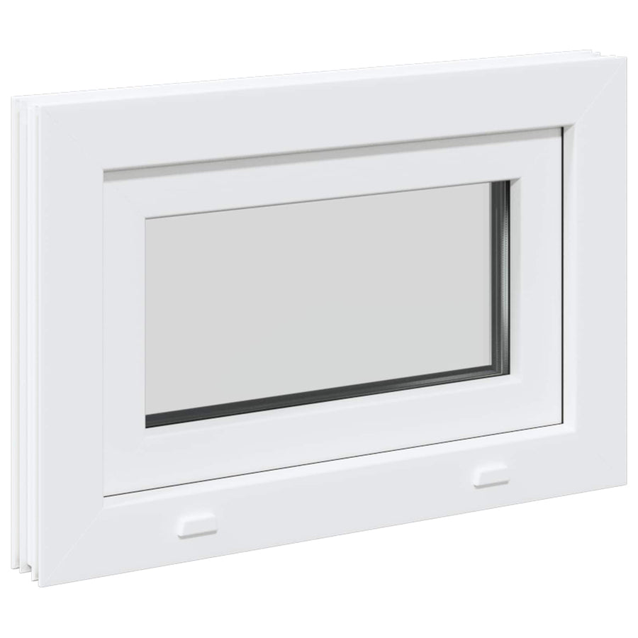 Kelderraam RISOR 60 x 40 cm PVC en glas Wit