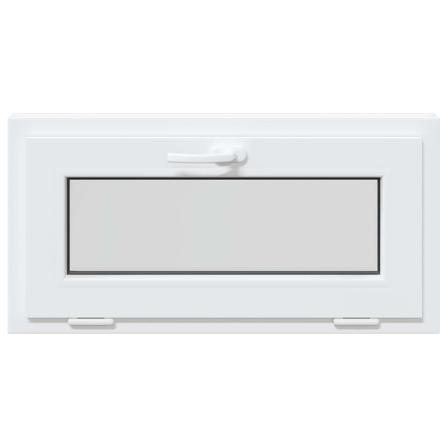 Kelderraam RISOR 80 x 40 cm PVC en glas Wit
