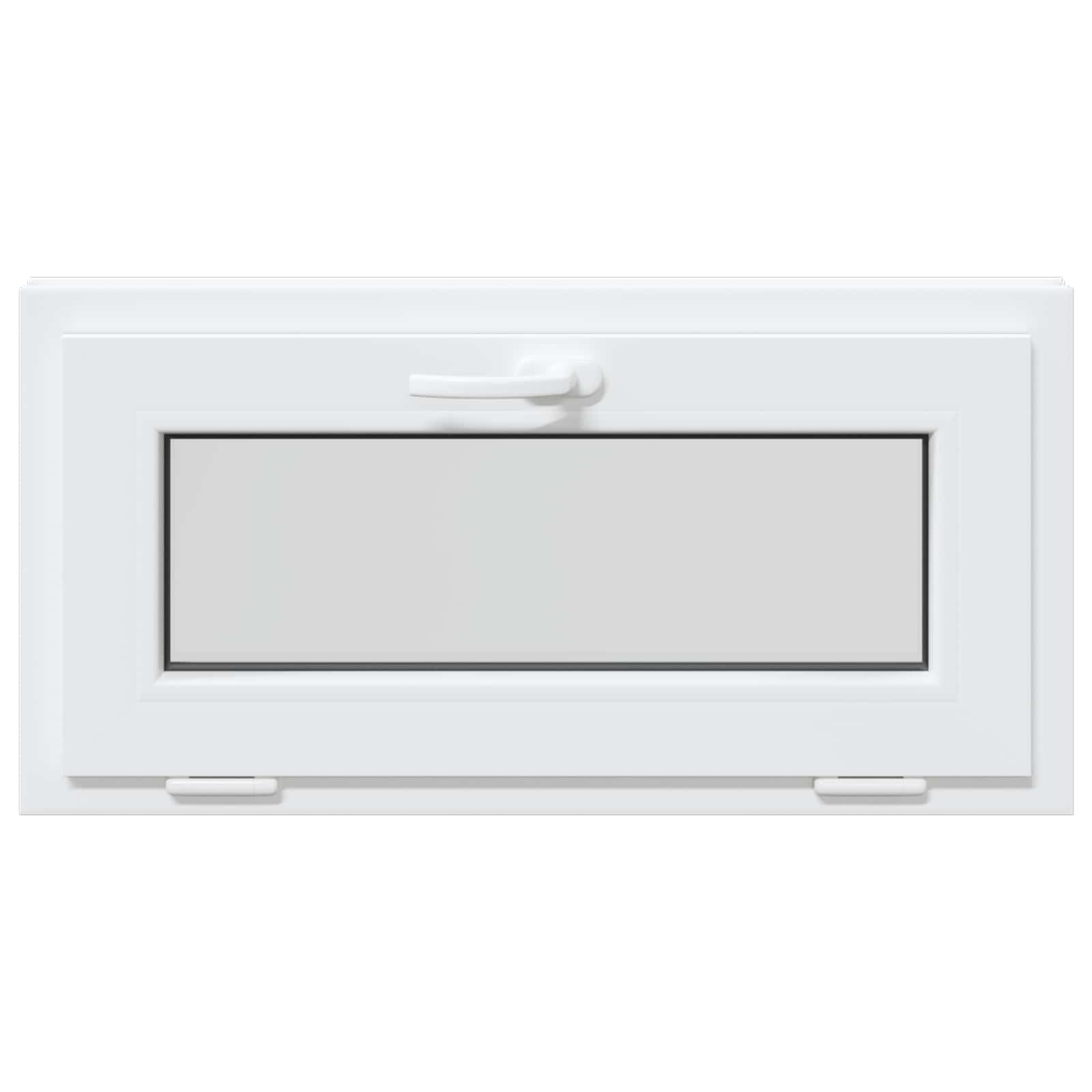 Kelderraam RISOR 80 x 40 cm PVC en glas Wit