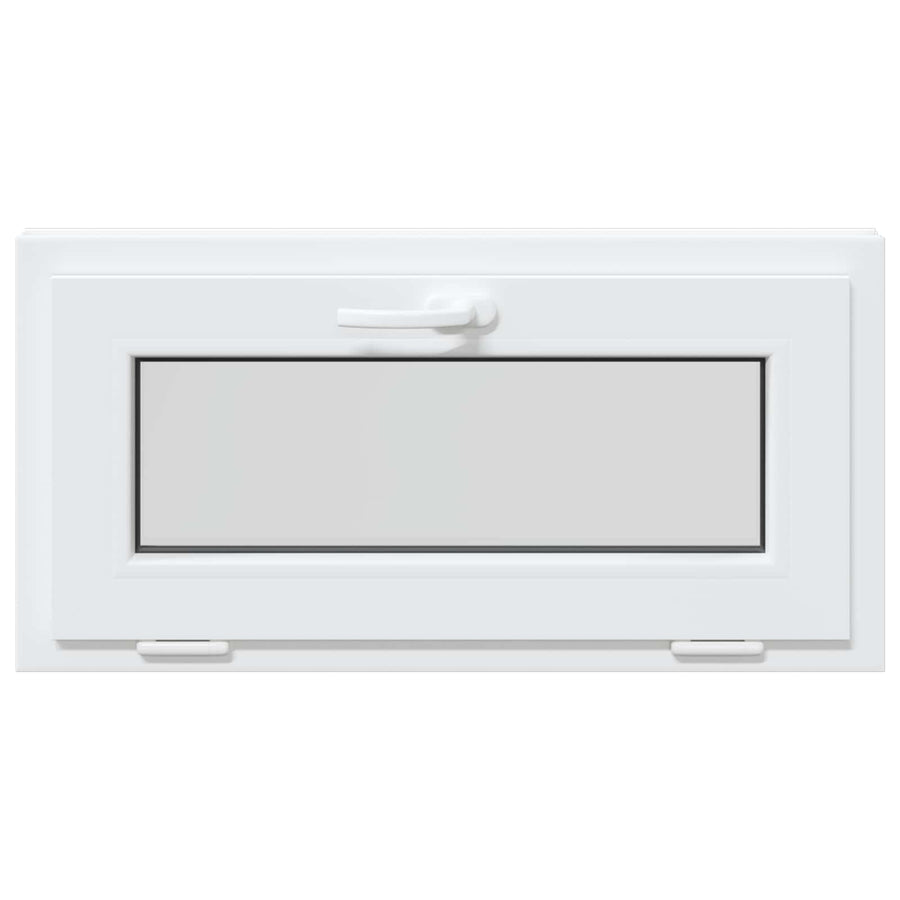 Kelderraam RISOR 80 x 40 cm PVC en glas Wit