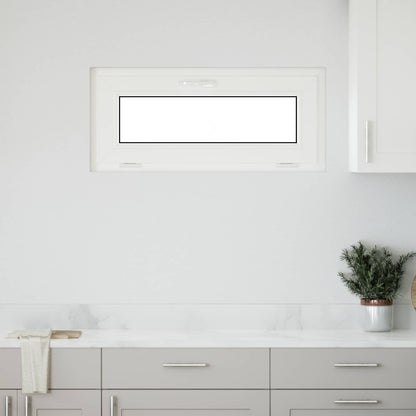 Kelderraam RISOR 90 x 40 cm PVC en glas Wit