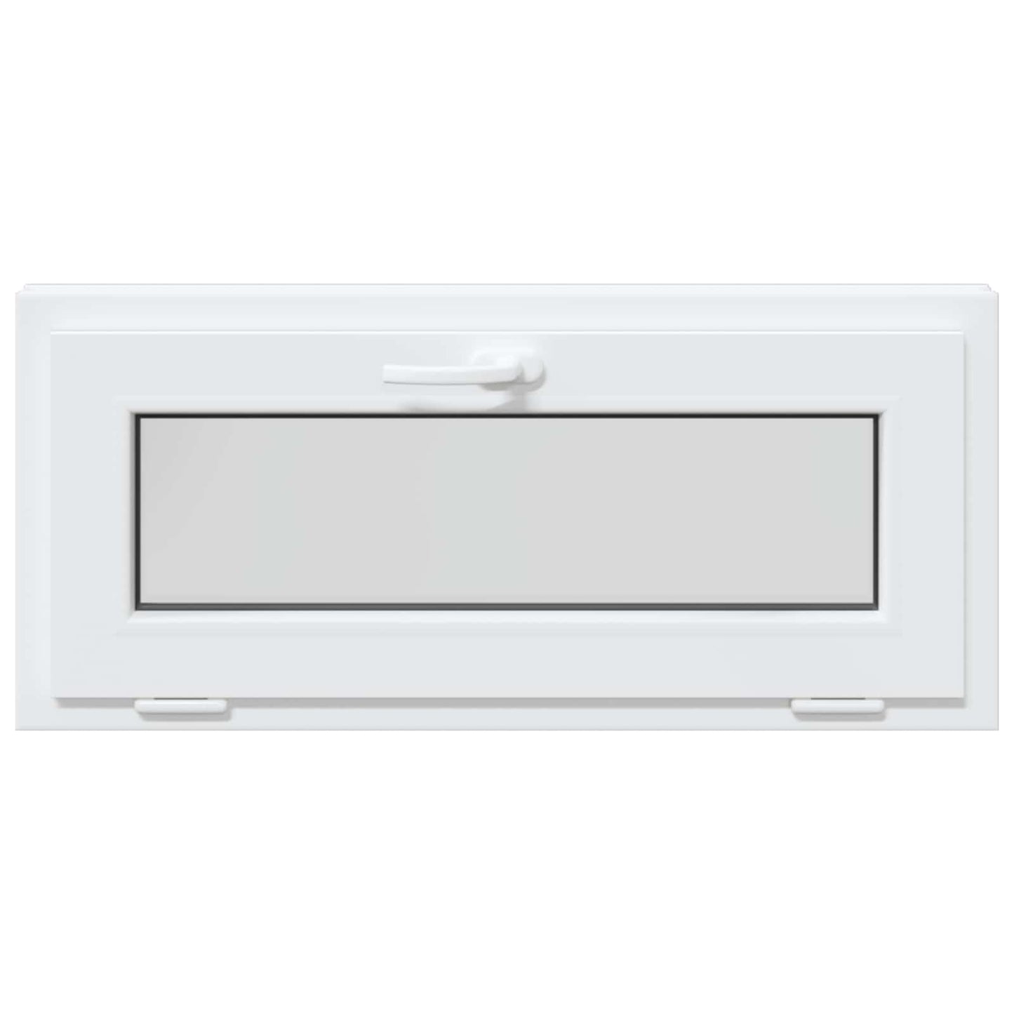 Kelderraam RISOR 90 x 40 cm PVC en glas Wit