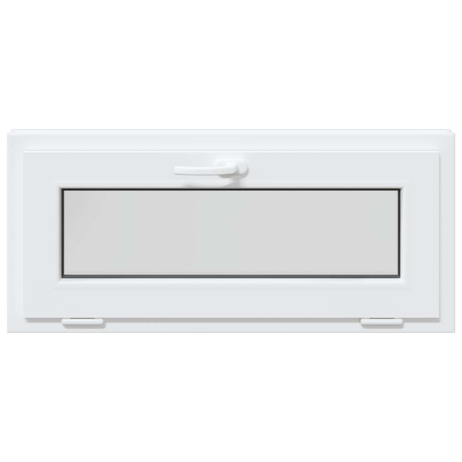 Kelderraam RISOR 90 x 40 cm PVC en glas Wit