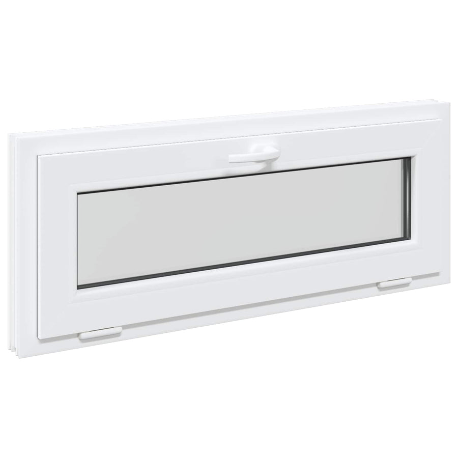 Kelderraam RISOR 100 x 40 cm PVC en glas Wit