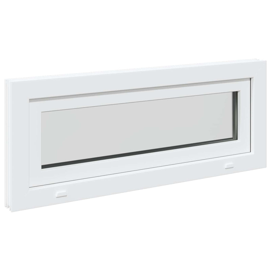 Kelderraam RISOR 110 x 40 cm PVC en glas Wit