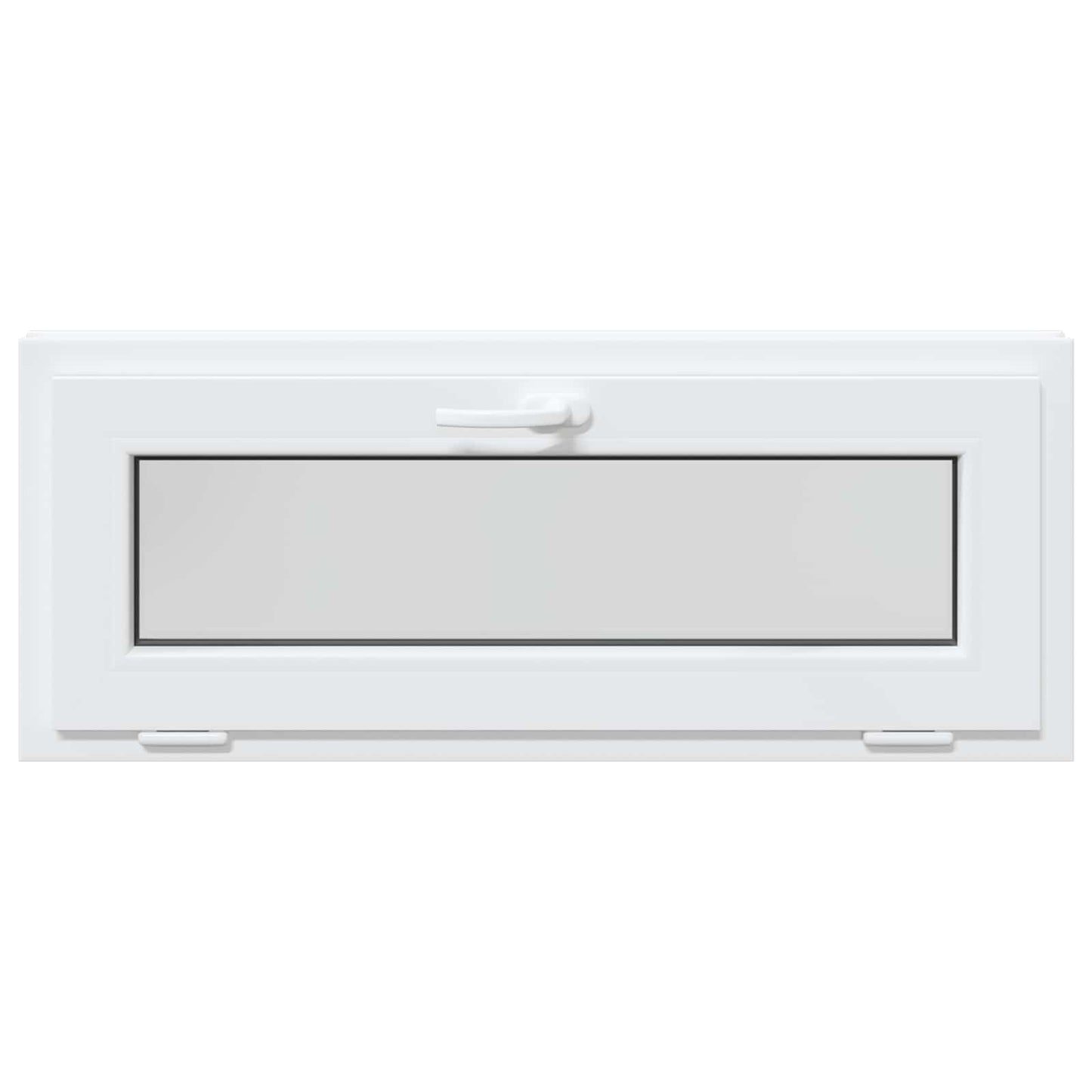 Kelderraam RISOR 110 x 40 cm PVC en glas Wit