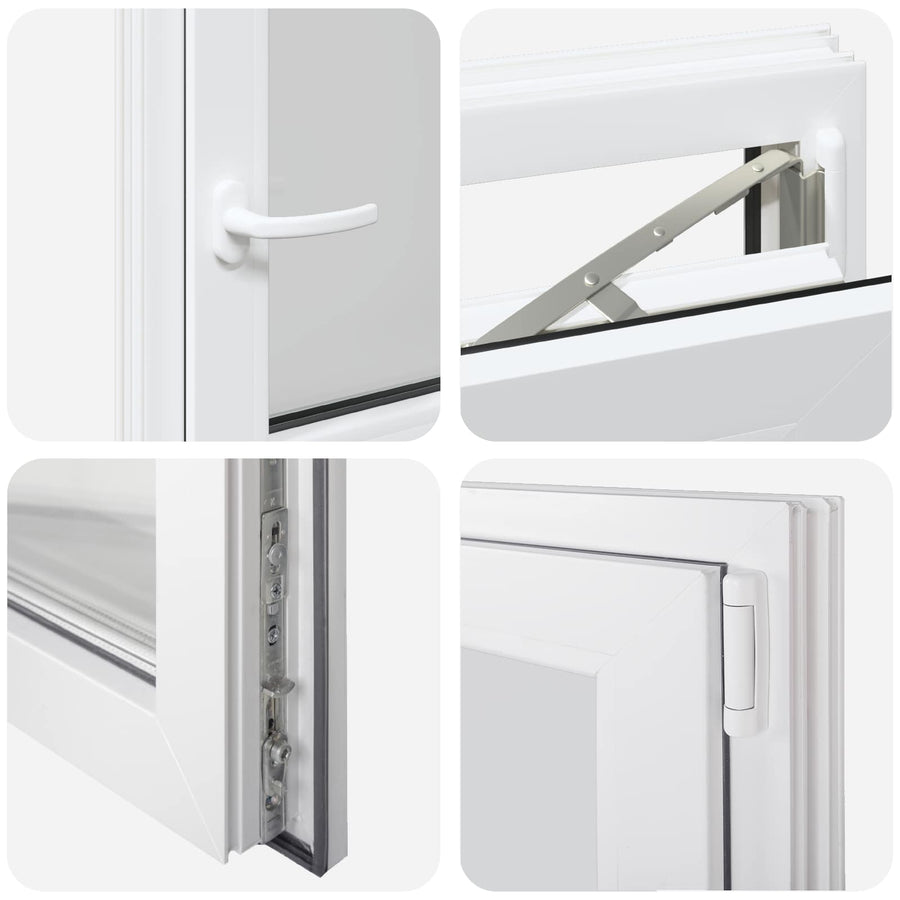 Kelderraam RISOR Wit 50 x 50 cm PVC en glas