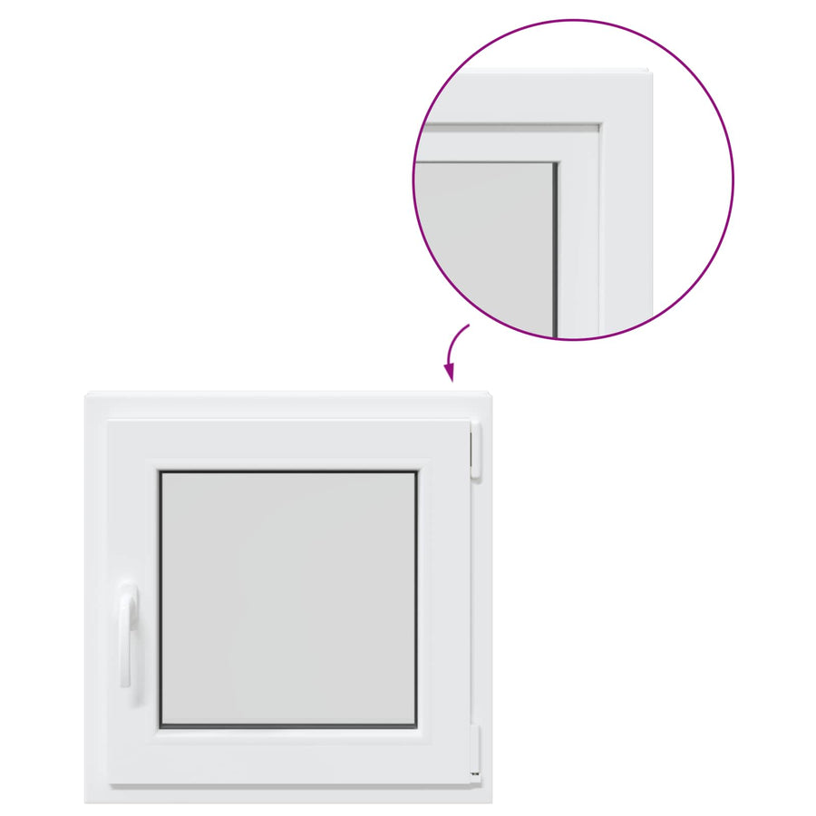 Kelderraam RISOR Wit 50 x 50 cm PVC en glas