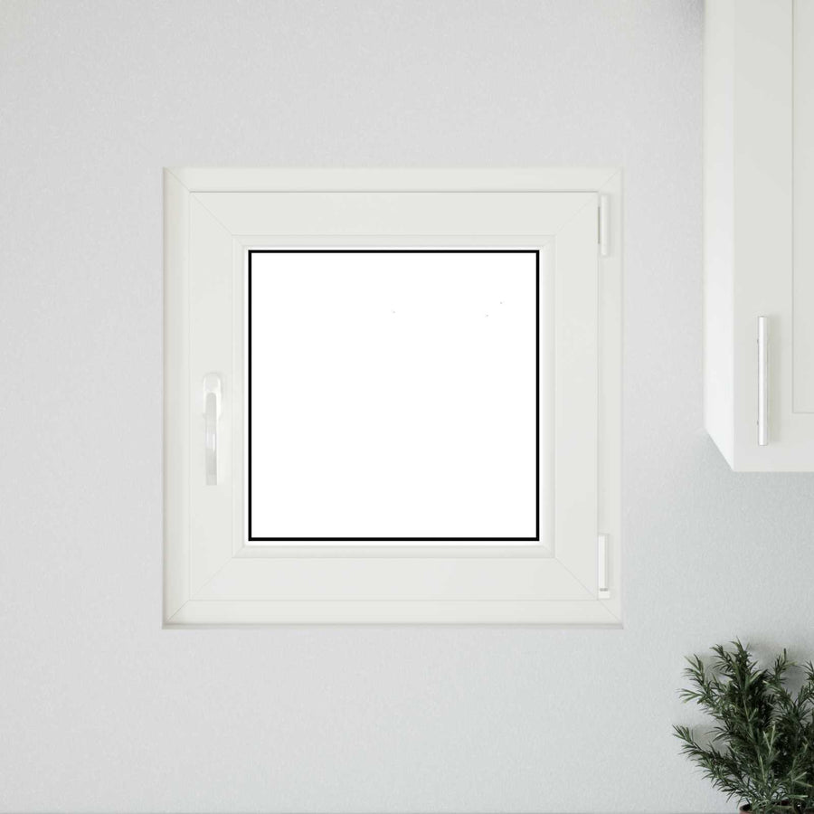 Kelderraam RISOR Wit 50 x 50 cm PVC en glas