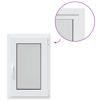 Kelderraam RISOR Wit 50 x 75 cm PVC en glas