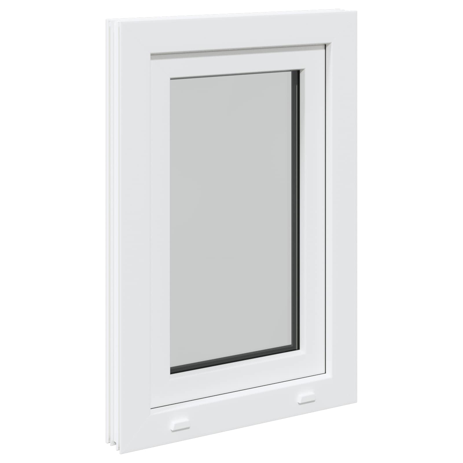 Kelderraam RISOR Wit 50 x 75 cm PVC en glas