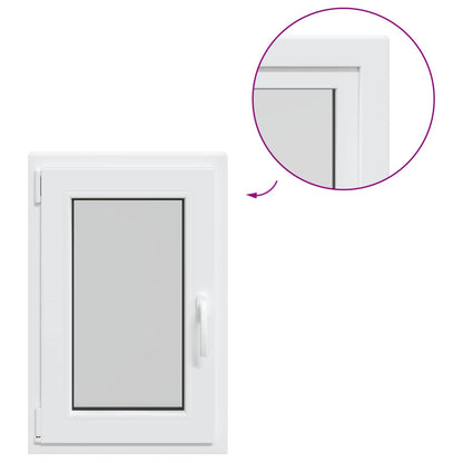 Kelderraam RISOR Wit 50 x 75 cm PVC en glas