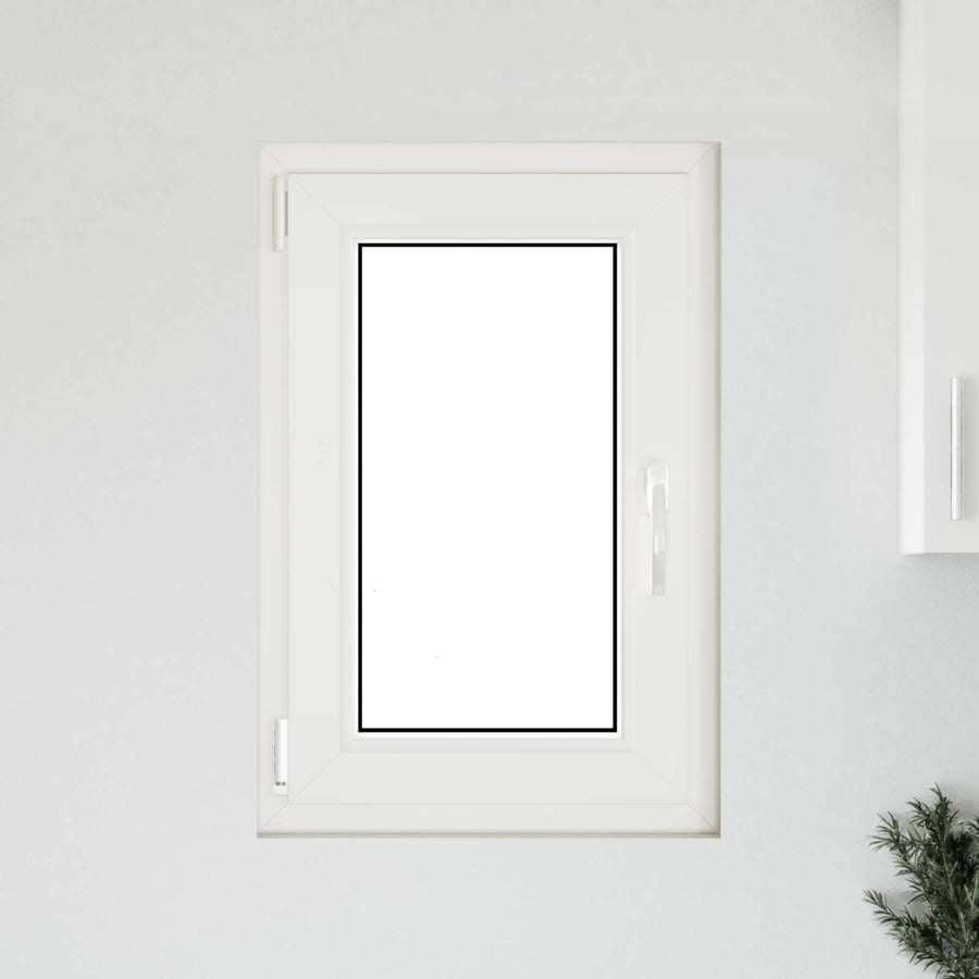 Kelderraam RISOR Wit 50 x 75 cm PVC en glas