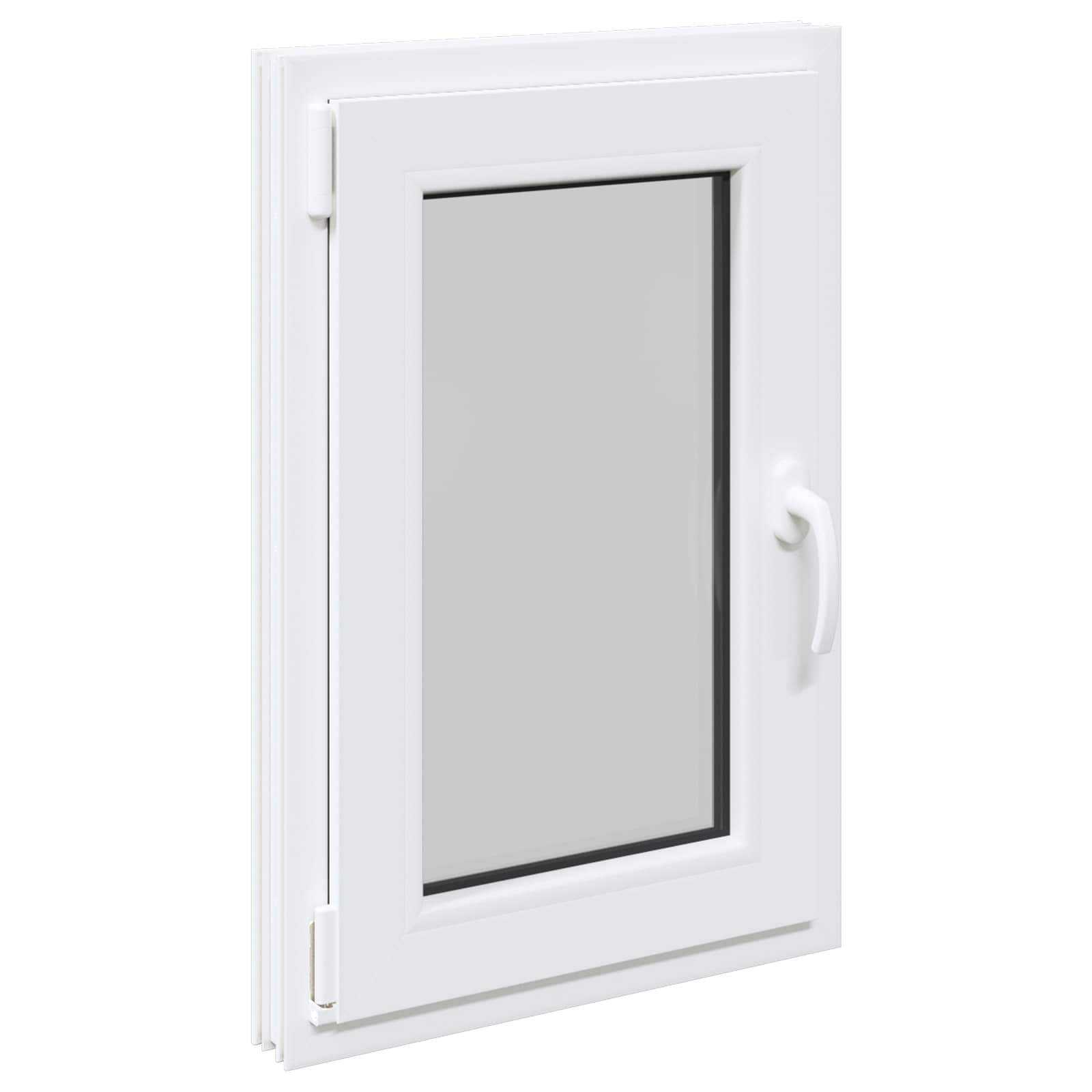 Kelderraam RISOR Wit 50 x 75 cm PVC en glas