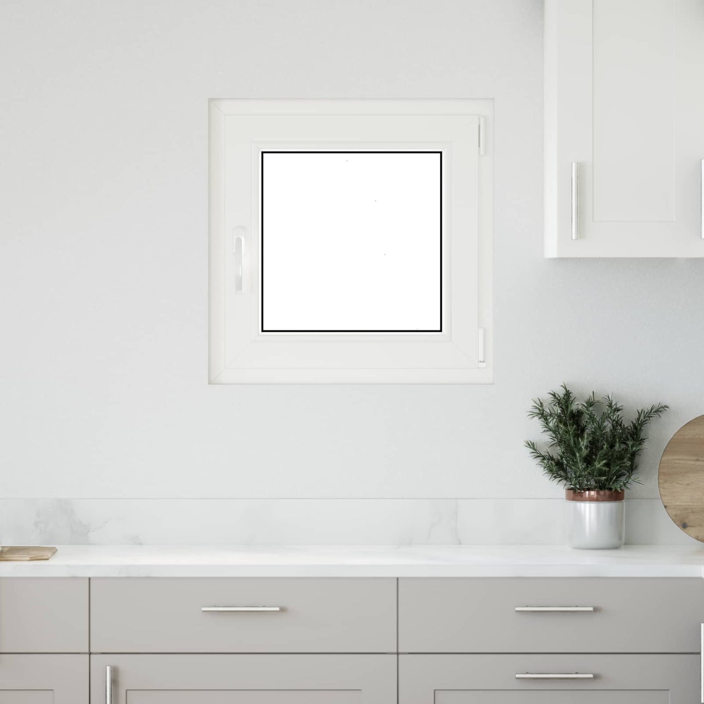 Kelderraam RISOR Wit 60 x 60 cm PVC en glas
