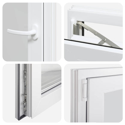 Kelderraam RISOR Wit 60 x 90 cm PVC en glas