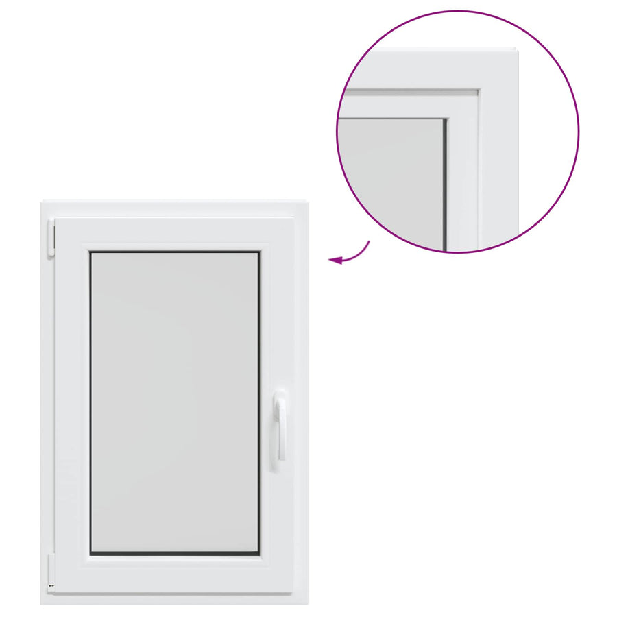 Kelderraam RISOR Wit 60 x 90 cm PVC en glas