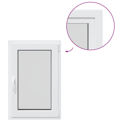 Kelderraam RISOR Wit 60 x 100 cm PVC en glas