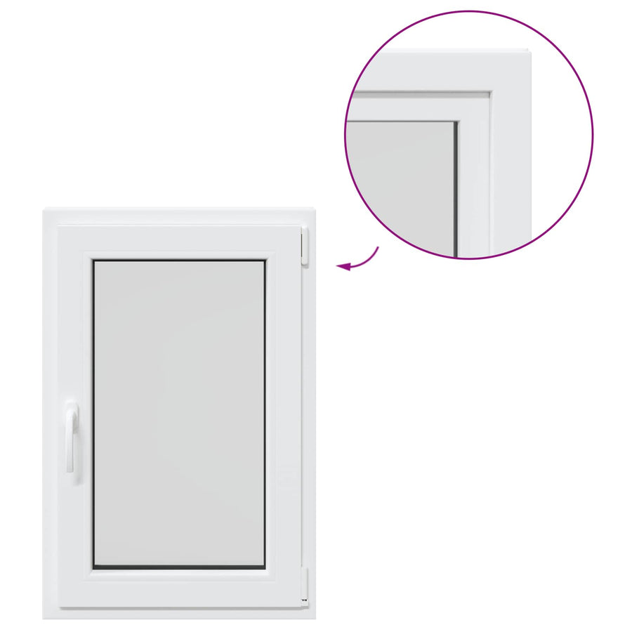 Kelderraam RISOR Wit 60 x 100 cm PVC en glas