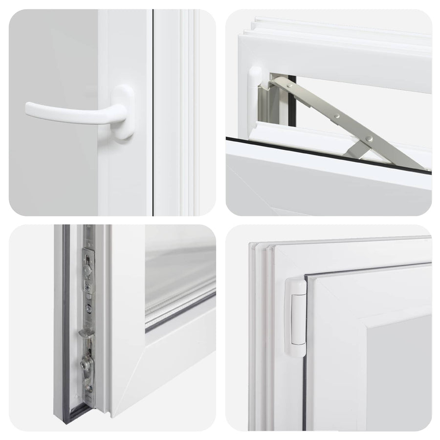 Kelderraam RISOR Wit 60 x 100 cm PVC en glas