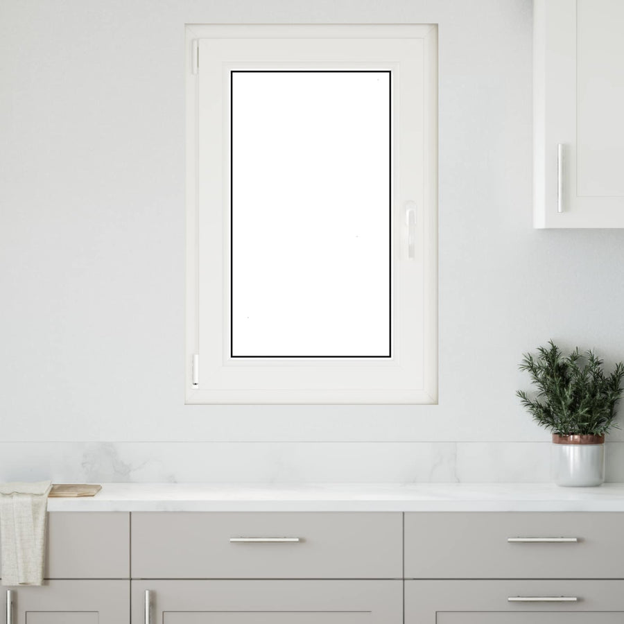 Kelderraam RISOR Wit 60 x 100 cm PVC en glas