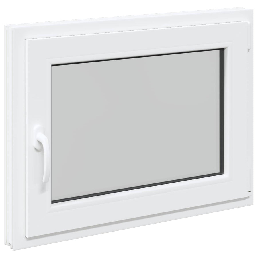 Kelderraam RISOR Wit 80 x 60 cm PVC en glas