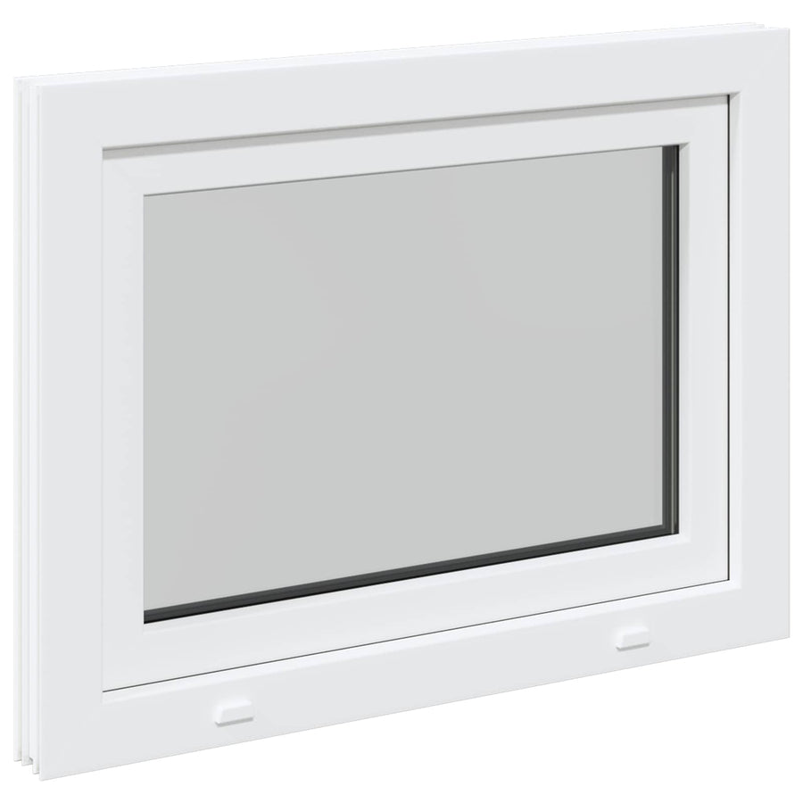 Kelderraam RISOR Wit 80 x 60 cm PVC en glas