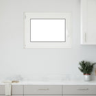 Kelderraam 80x60 cm wit PVC glas