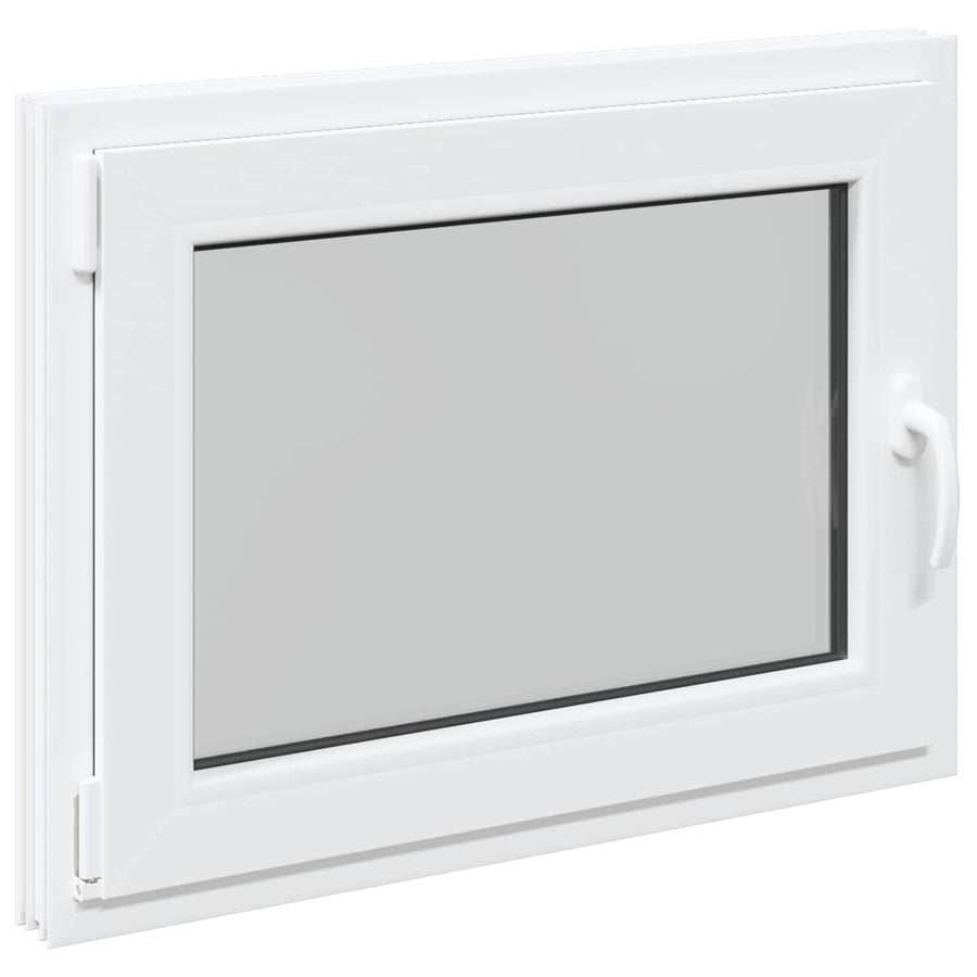 Kelderraam RISOR Wit 80 x 60 cm PVC en glas