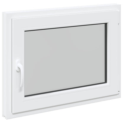 Kelderraam RISOR Wit 80 x 70 cm PVC en glas