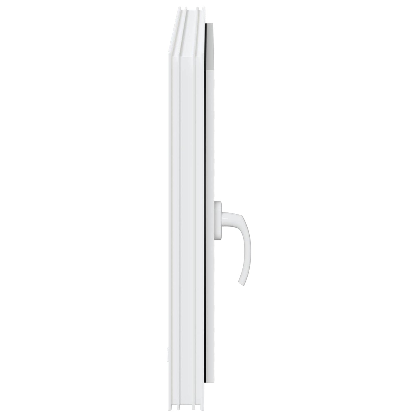 Kelderraam RISOR Wit 80 x 70 cm PVC en glas