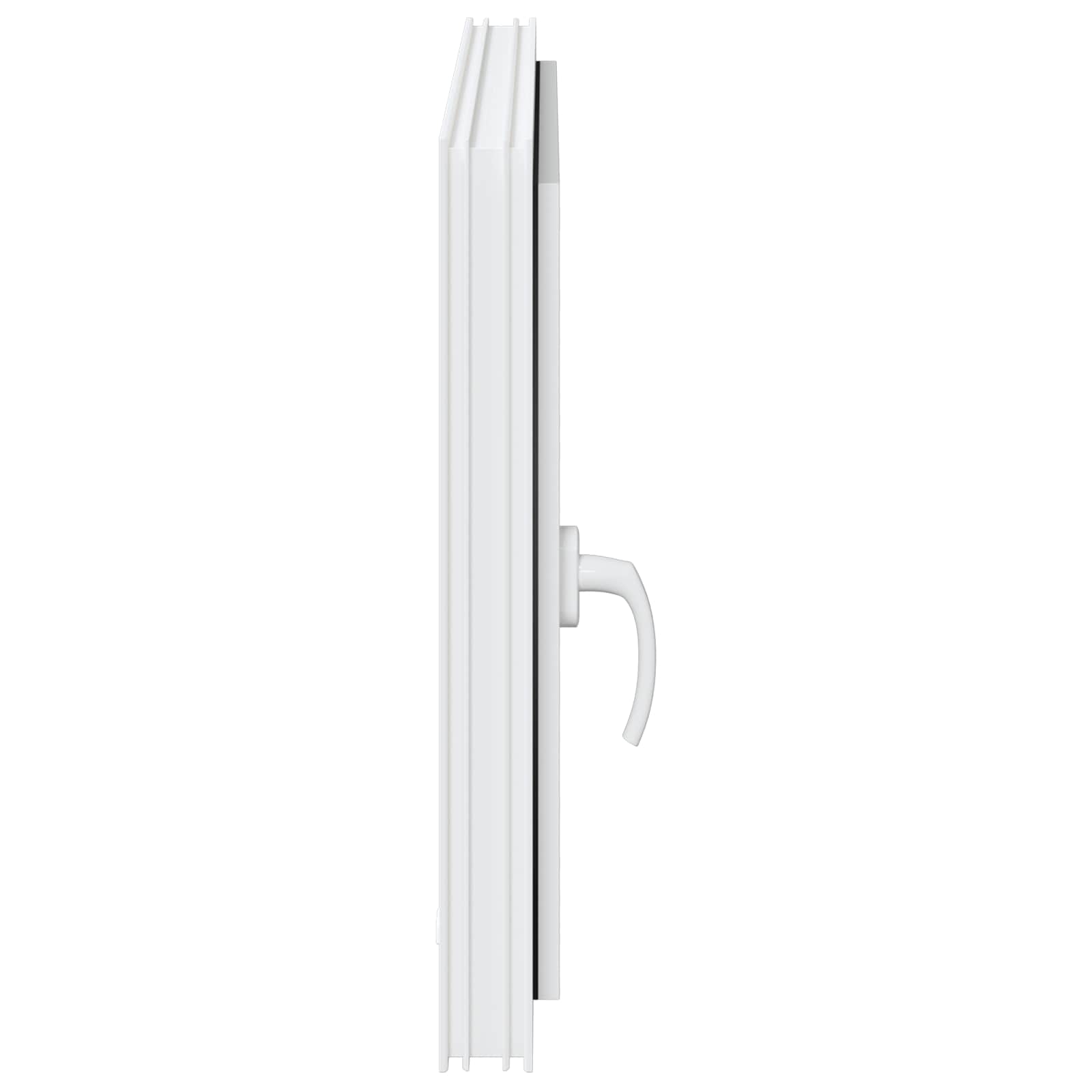 Kelderraam RISOR Wit 80 x 70 cm PVC en glas